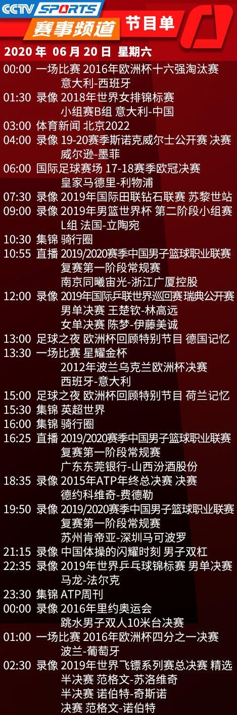 广州体育直播节目表